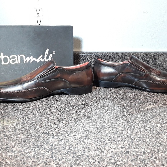 Urban Male Men  Dress Casual Leather Loafer Shoes - Picture 2 of 7
